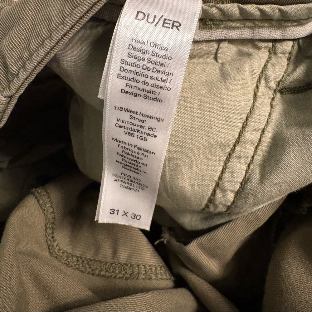 DUER live free adventure pants - olive - Picture 4 of 4